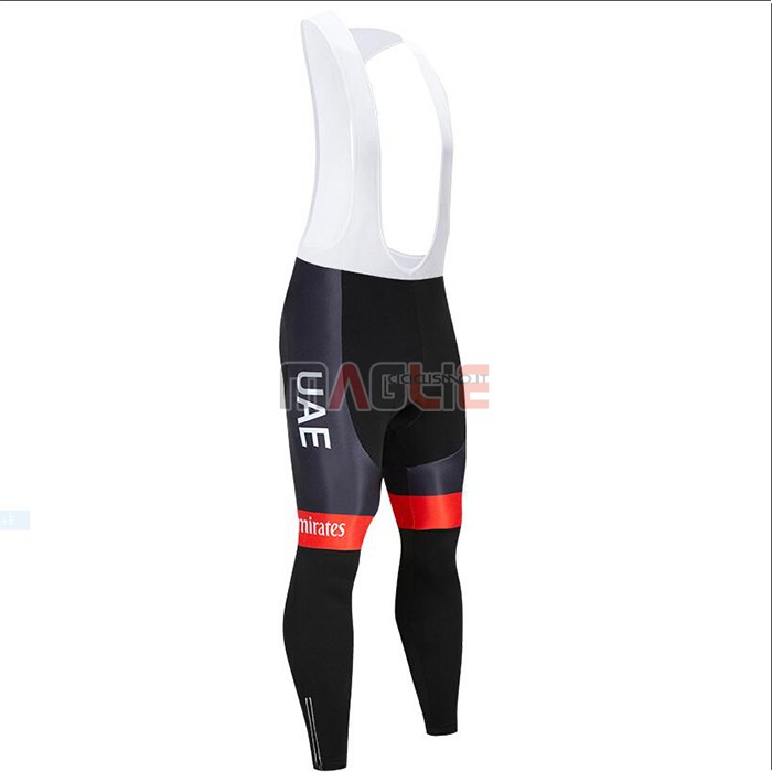 Maglia UAE Manica Lunga 2020 Bianco Rosso